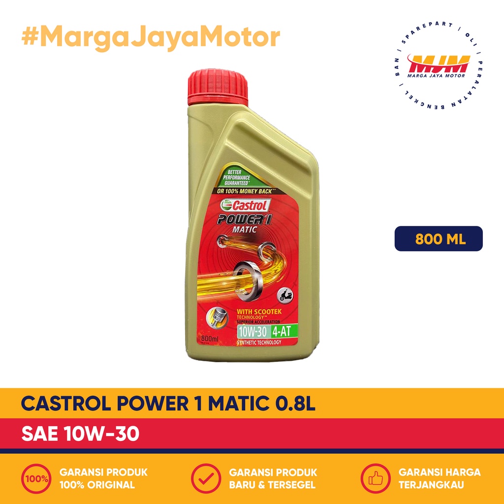 Castrol Power 1 Matic Scooter 10W/30 800ml Castrol Oil 0.8L