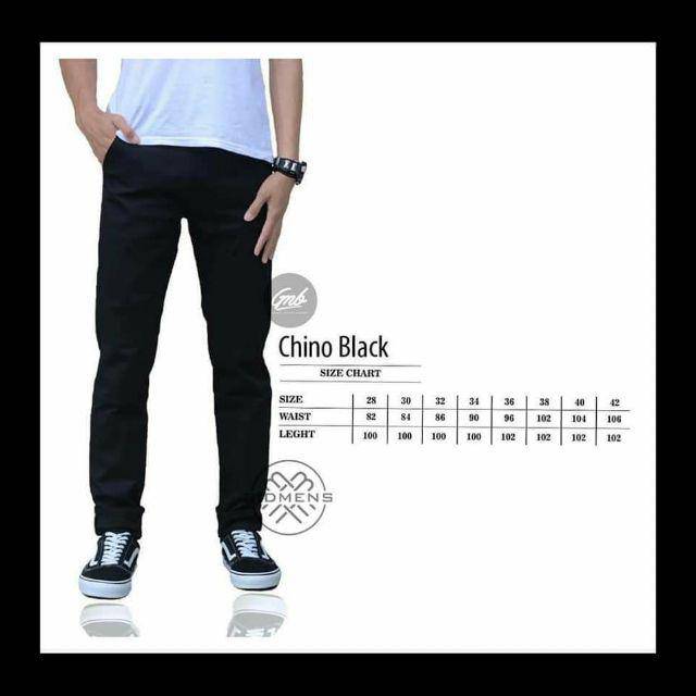 CELANA CINO Panjang Pria  Slimfit KERJAHARIAN Santai Casual Formal Hitam Abu Cream Mocca Size 27-38