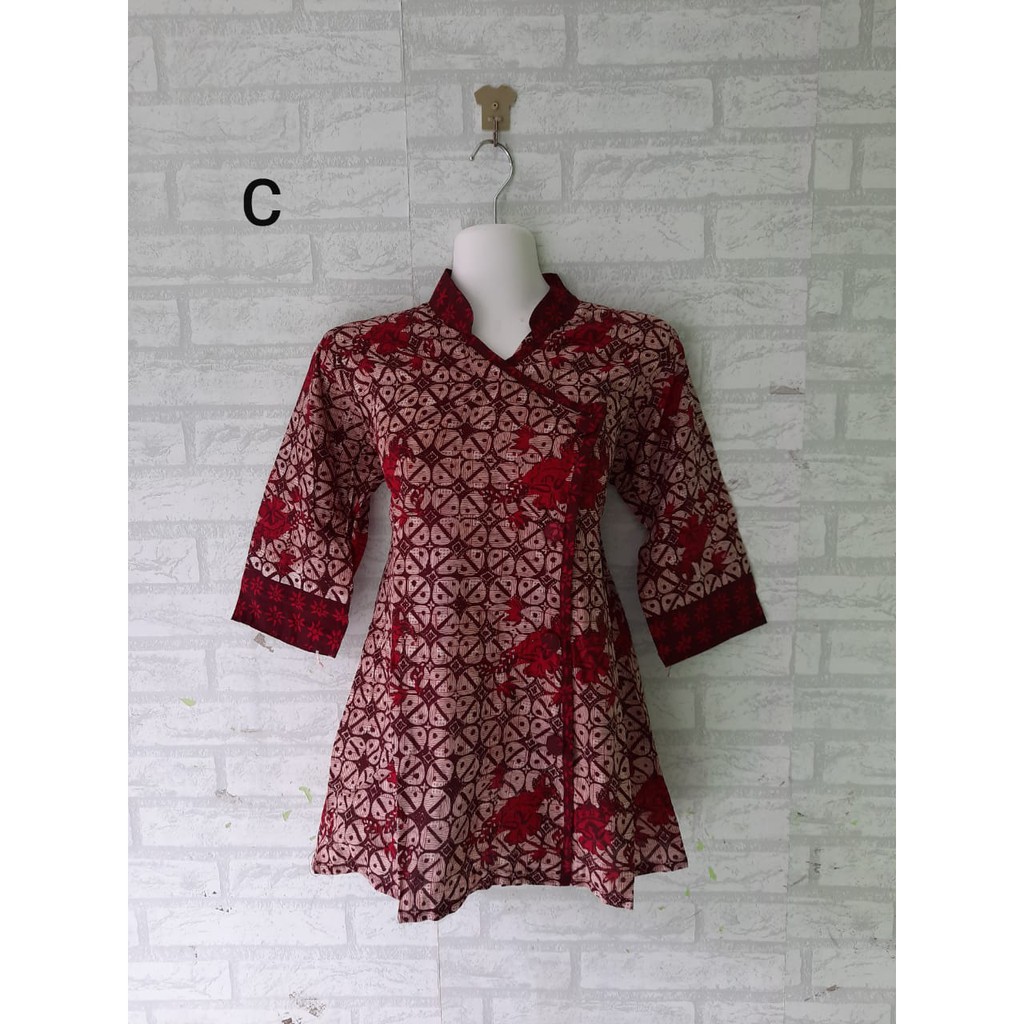 blouse dan kemeja kerja batik cap