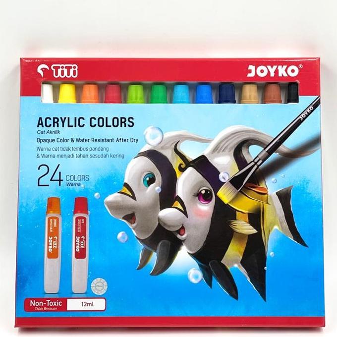 

Ready...Ready...Ready...] Acrylic Color / Cat Acrylic / Cat Akrilik Joyko TiTi 24 Warna 12ML