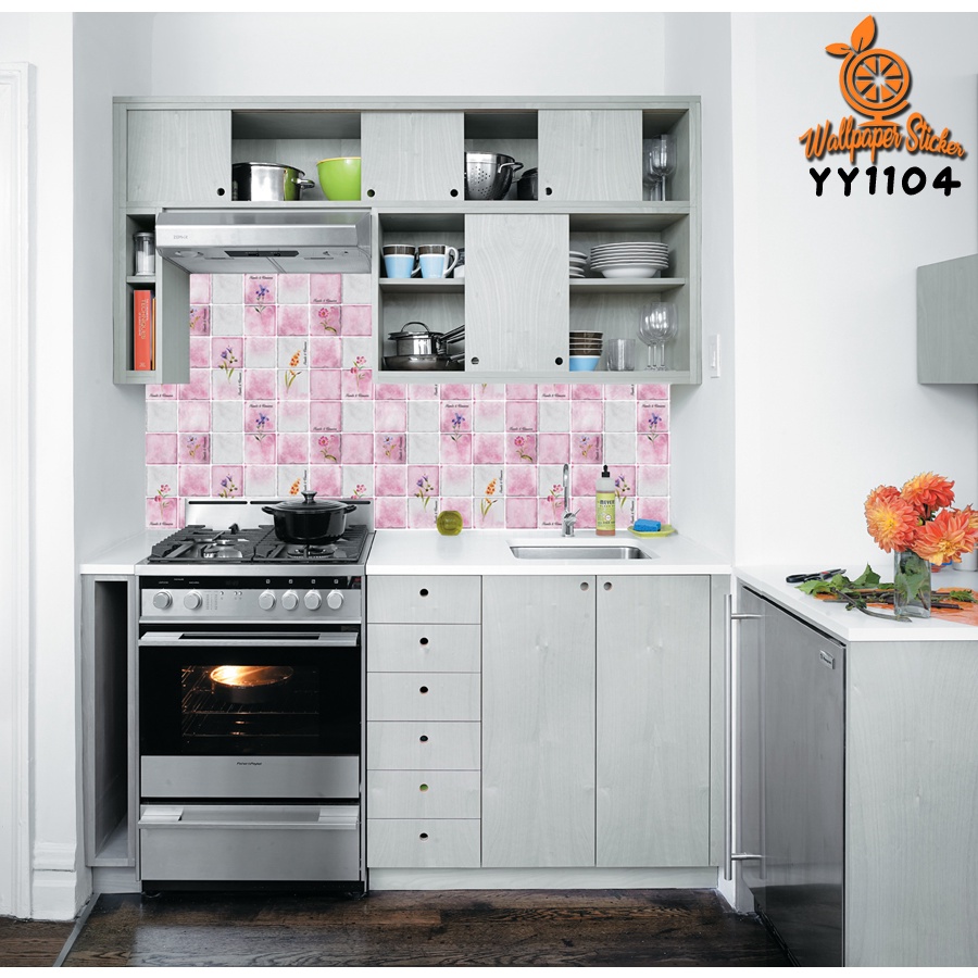 wallpaper Stiker Dapur dan Kamar Mandi Anti Air, Anti Minyak 45 cm x 5 m -  DR88