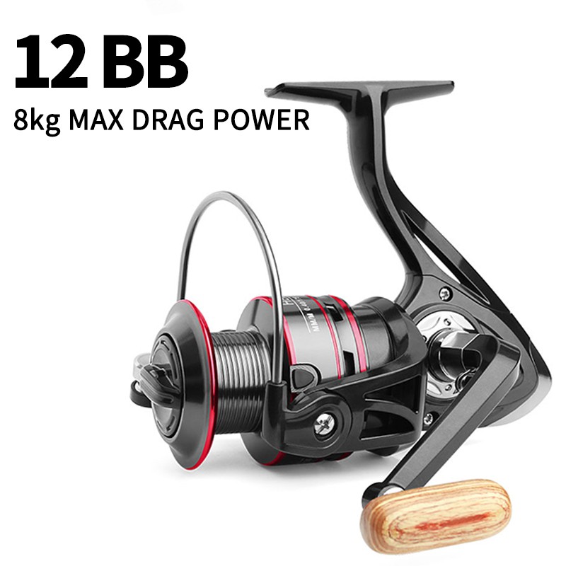 Reel Metal Reel Pancing mini Reel Pancing Reel Pancing Laut besar Reel Murah Reel Pancingan Reel Pancing Laut Murah 12BB Reel Pancing Maguro Reel Pancing Laut 8Kg Max Drag Power Fishing Reel