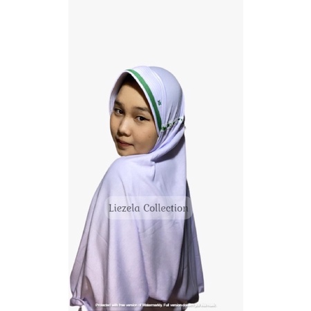 Liezela Collection - Bahan PE Double Hijab Anak Sekolah / Kerudung Anak Sekolah TK,SD,SMP,SMA  / Jilbab Lis / Kerudung Anak TK / Kerudung Anak SD