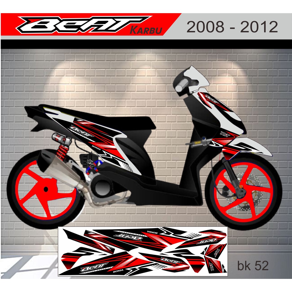 STRIPING  VARIASI BEAT KARBU STICKER STRIPING MOTOR HONDA BEAT KARBU #HONDA BEAT KARBU #HONDA BEAT T