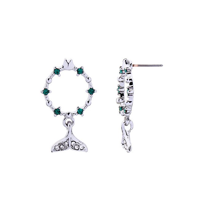 LRC Anting Tusuk Fashion Small Fish With Diamond Stud Earrings F55544