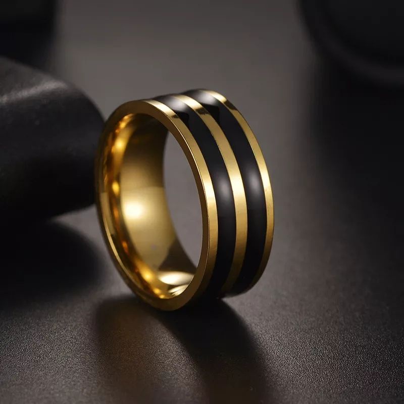 cincin titanium list gold 3 line