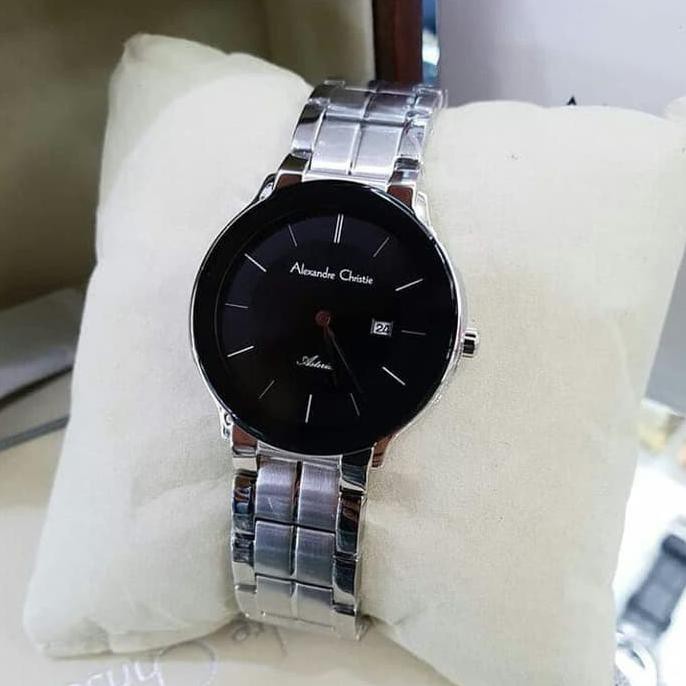 ALEXANDRE CHRISTIE AC8615 AC 8615 Silver Jam Pria dan wanita original