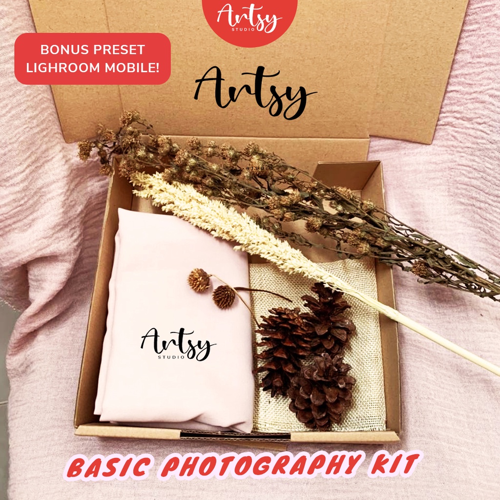 ARTSY STUDIO - Aesthetic Kit | Properti Foto Produk / Photoshoot Kit