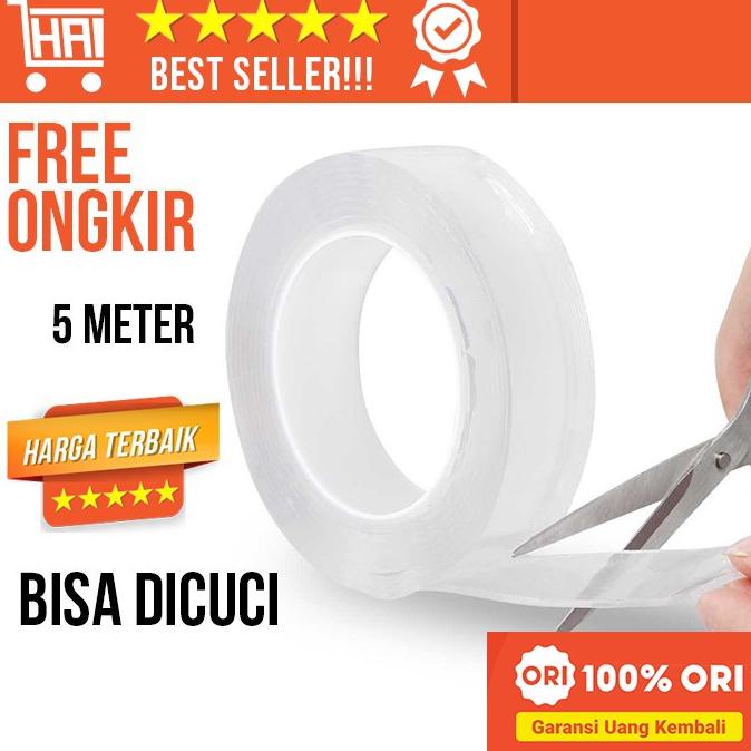 

Ready Stock Dobel Tip Perekat Bening Tanpa Bekas Washable Dekorasi Rumah Bisa Dicuci Kuat Double Tape Gantungan Termurah