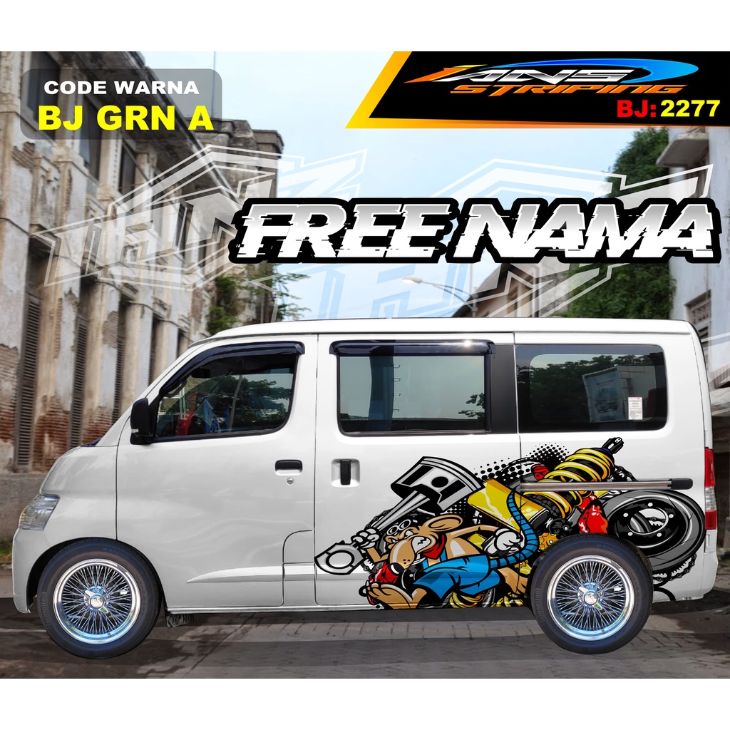 STICKER MOBIL GRANMAX / VARIASI STIKER MOBIL LUXIO / STICKER DECAL BODY SAMPING MOBIL AVANZA XENIA / STIKER MOBIL