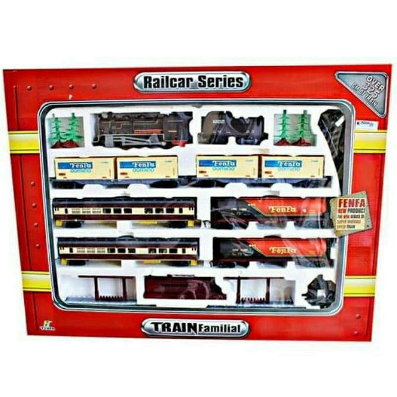mainan kereta fenfa merah / kereta classic lokomotif / miniatur kereta klasik
