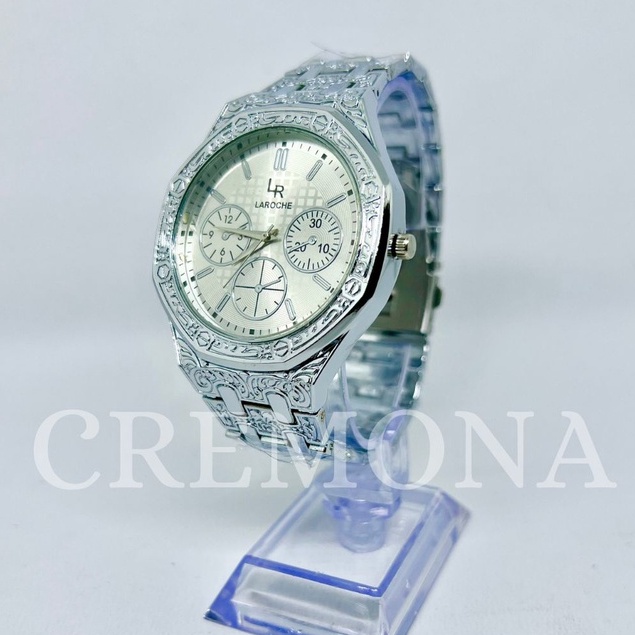 CREMONA Jam Tangan Fashion Laki-Laki Analog - Motif Batik Chrono, Import, dan Mewah, Cocok untuk Cowok Pria Keren