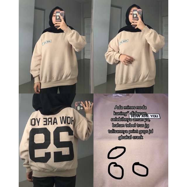 PART I SWEATER OVERSIZE/ CREWNECK THRIFT / PART 2 / SWEATER THRIFT / SWEATER OVERSIZE LENGAN BALON-Ld120 P65 minus
