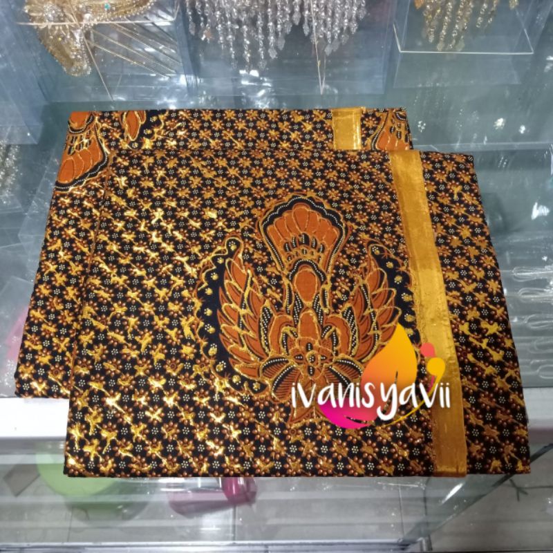 [1set] Sepasang Jarik + Blangkon Prodo Orangtua Besan | Motif truntum Garuda