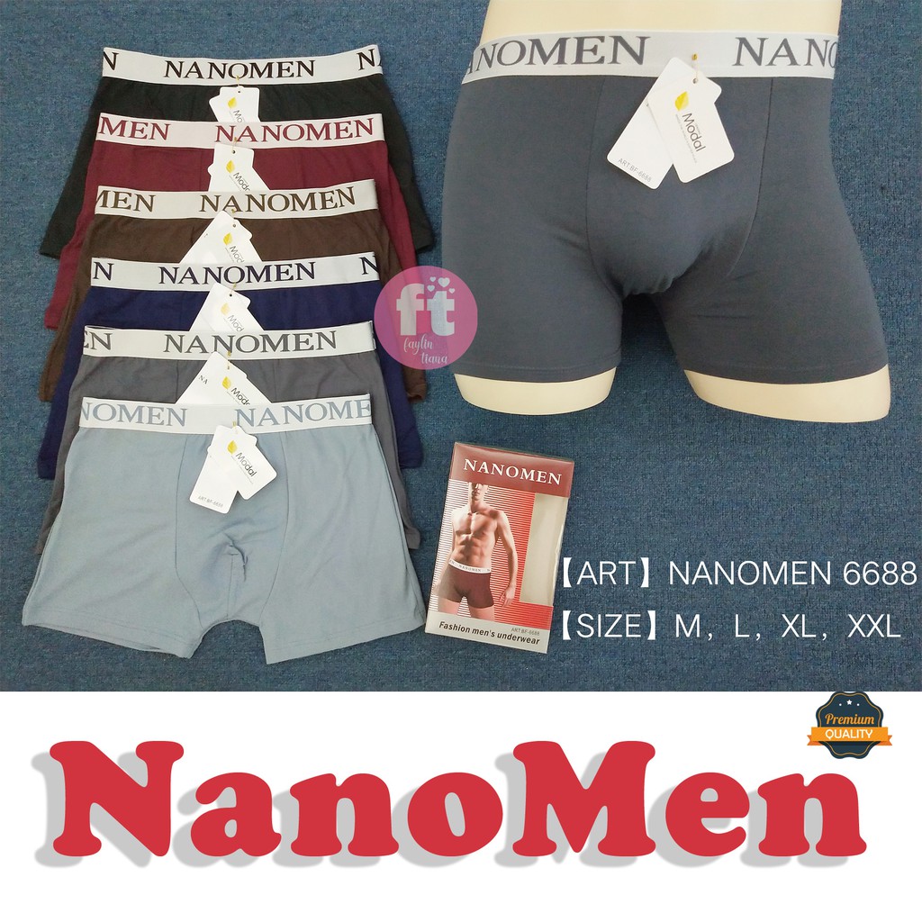 NANOMEN | Celana Dalam Boxer Pria / Celana Dalam Segi4 Pria / art NM 6688