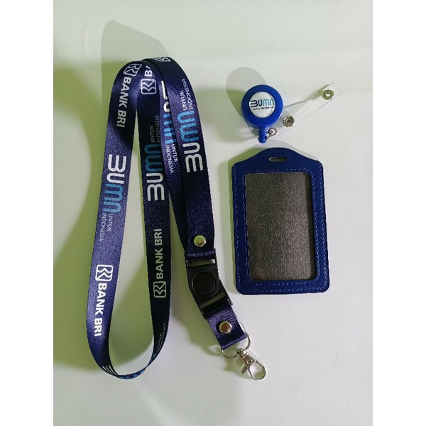 [READY STOK] Tali id card BRI BUMN terbaru lanyard printing Satuan