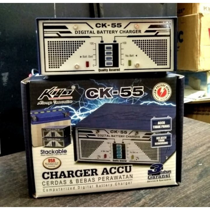 (NON COD) Charger AKI / CAS AKI / Charger ACCU KIYA CK 55 CK 55 AKI MOBIL UPS