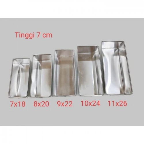 Cetakan Loyang Roti Tawar Brownis Puding 1 set (5 Pcs)