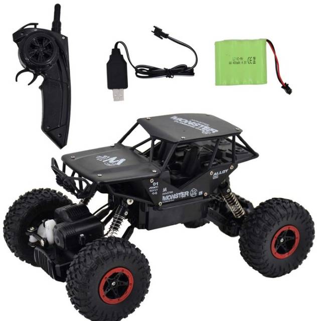 RC Rock Climbing Crawler Monster Alloy 4WD 2.4G PROPO GAS Black 1:18