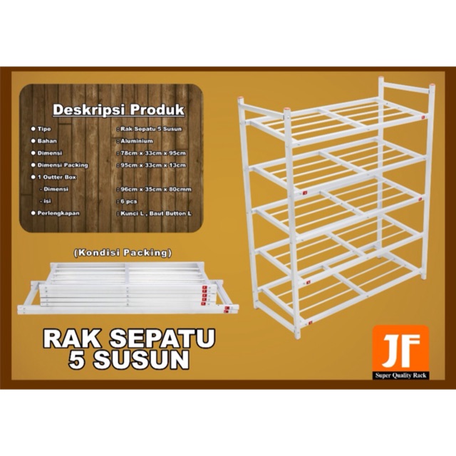 RAK SEPATU ALUMUNIUM