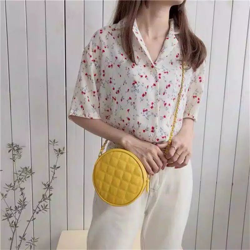 [BISA COD] TAS SELEMPANG WANITA SLINGBAG WANITA RANTAI MINI FASHION MURAH BULAT