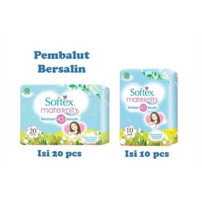 Softex Maternity Isi 10 Pads dan 20 Pads || Pembalut Bersalin 45Cm