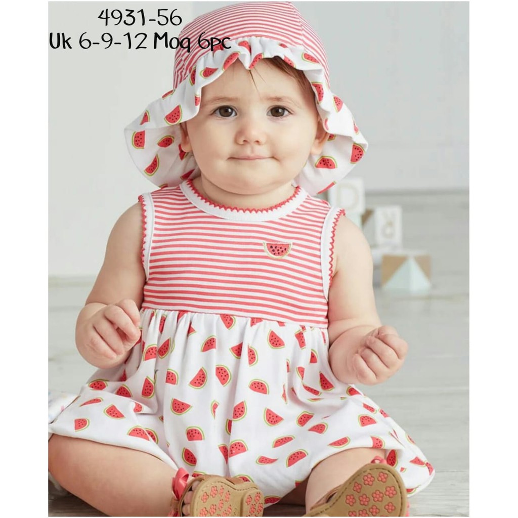 dress+topi carterlove 6-18 bulan/perlengkapan bayi