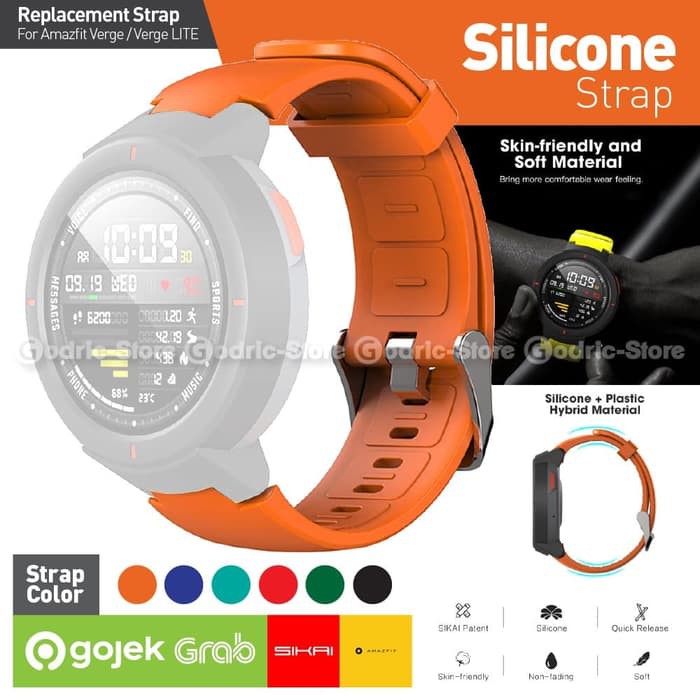 GOD0024 SIKAI Rubber Silicone Strap XIAOMI AMAZFIT VERGE  VERGE LITE Silikon