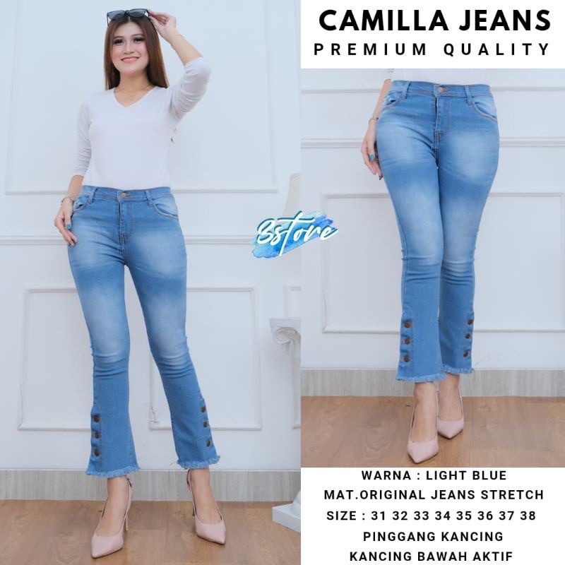 CAMILLA JEANS CUTBRAY BAWAH KANCING RAWIS PINGGANG KANCING||DORY JEANS CUTBRAY BAWAH KANCING RAWIS PINGGANG KANCING