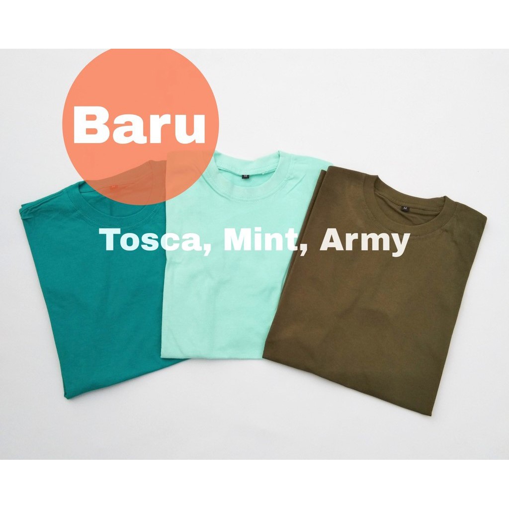 Baju Wanita Polos Warna Army, Tosca, Mint