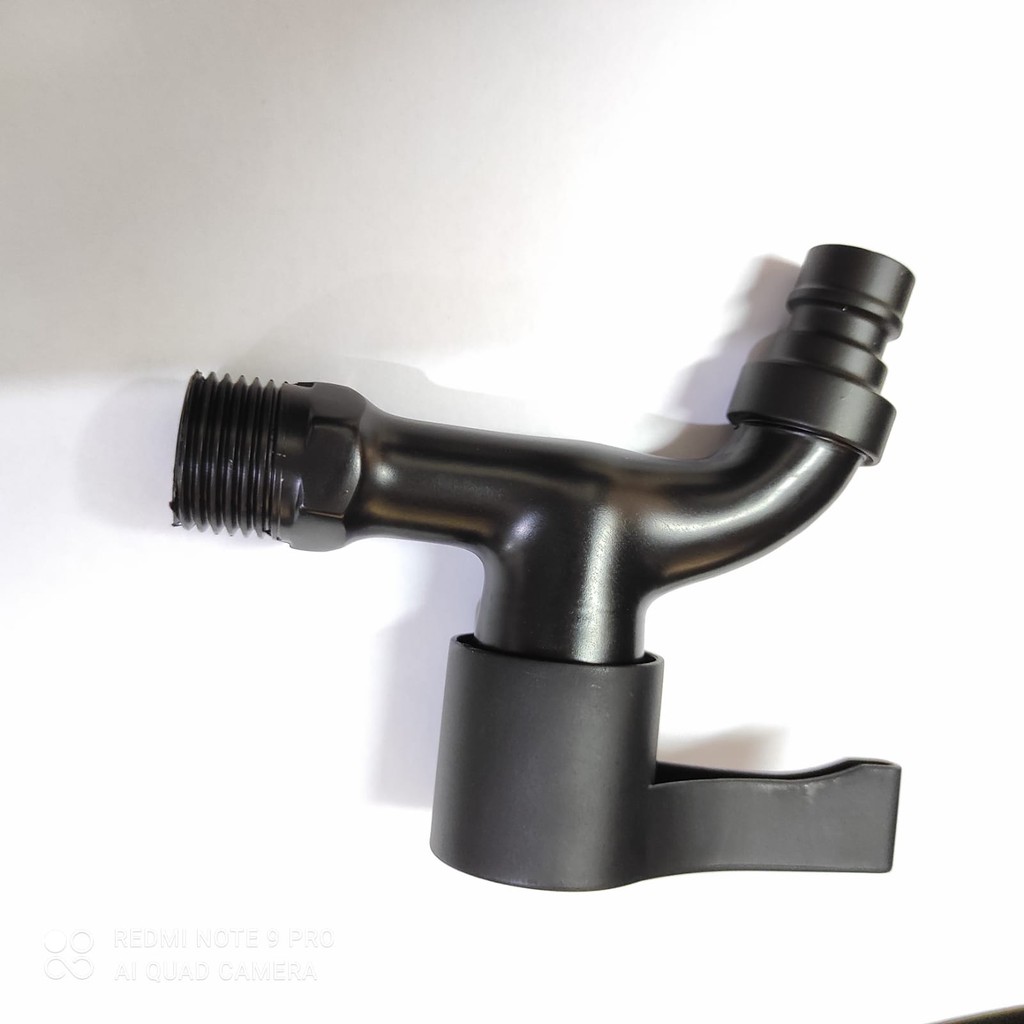 Kran Taman Hitam 51BL Murah - Keran air tembok Faucet Wall Stainless Black cucut taman T51B