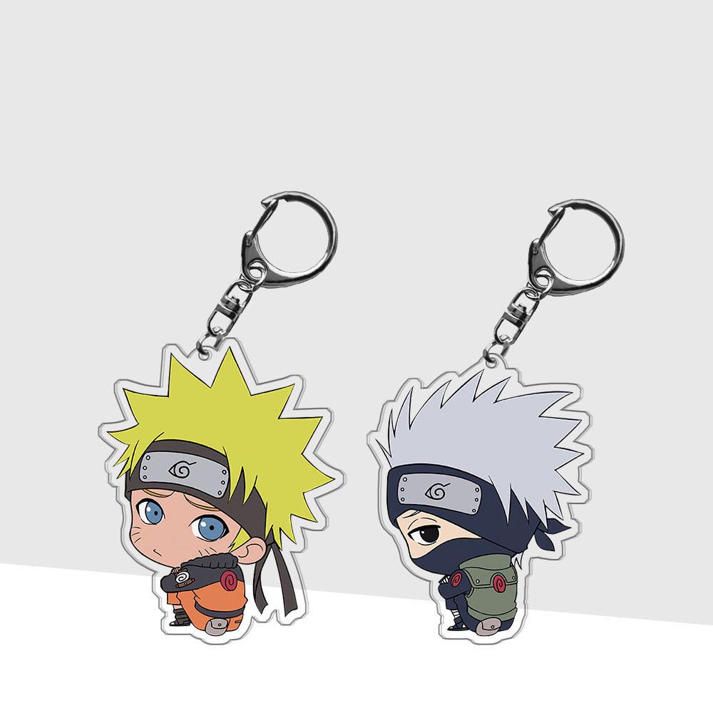 [Elegan] Naruto Gantungan Kunci Fashion Hadiah Scultures Anime Jepang Q Versi Karakter Gantungan Kunci Akrilik