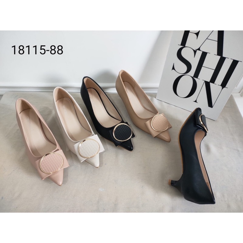 Pump heels 3cm by Simoncelli import high quality fashion shoes sepatu wanita hak tinggi sepatu kanto