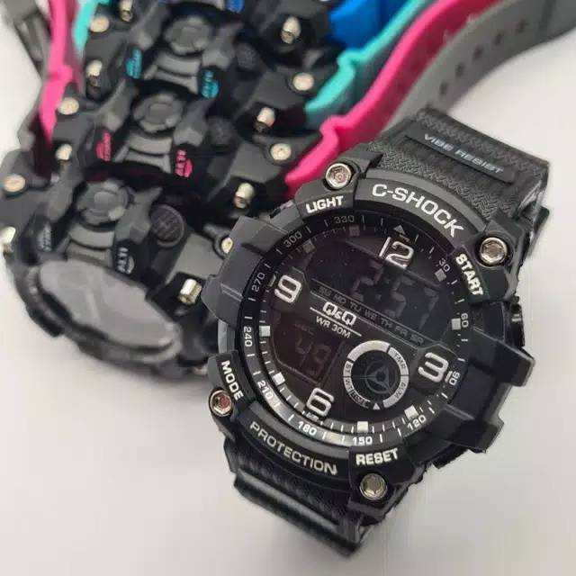 TERBARU  Jam Tangan Wanita  Digital  Sport QQ C-Shock Tali Wana Model 01