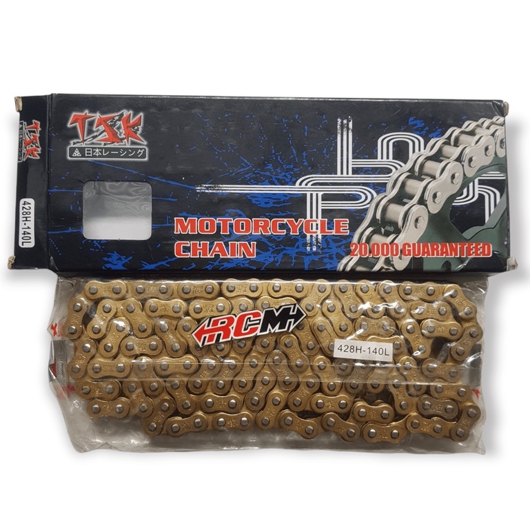 Rantai Motor Emas Gold Chain TSK 428H-140L 428 H 140 L TEBAL R15 Klx150 Vixion New Vixion Old Xabre Dll