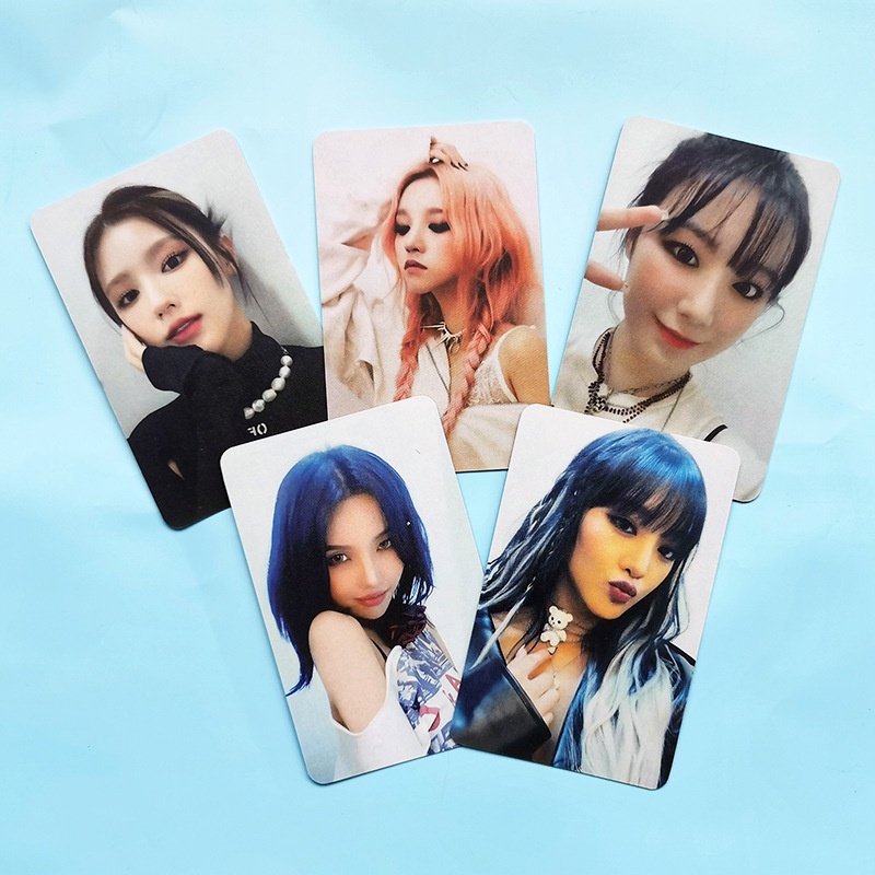 5pcs / set Kartu Pos Desain I-DLE Photocards I NEVER DIE Fan