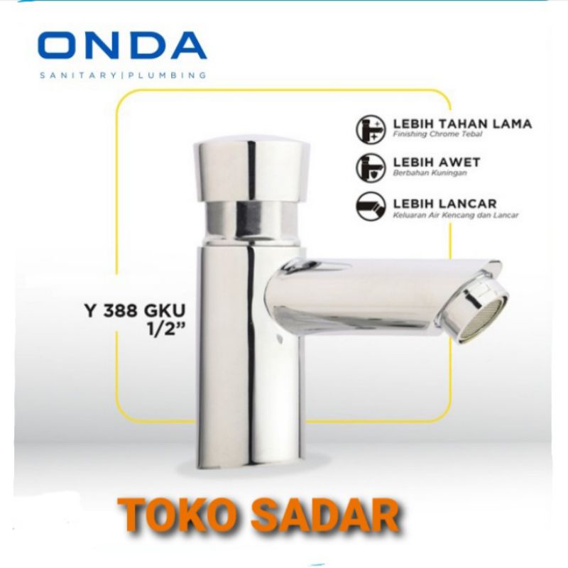 ONDA kran wastafel kuningan Y388GKU 1/2"