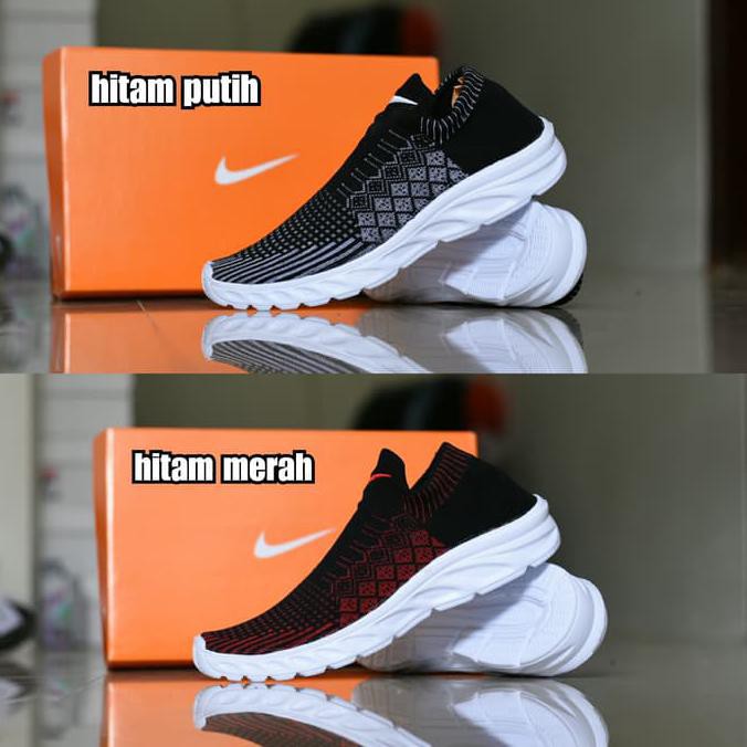 Sepatu Sport Nike HRN Slip On Slop Running Santai Hitam Tanpa Tali