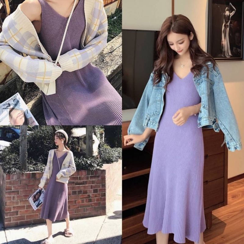 MAXI DRESS KOREAN DRESS DRESS IMPORT KNIT DRESS LONG DRESS DRESS LONGGAR (D9370)