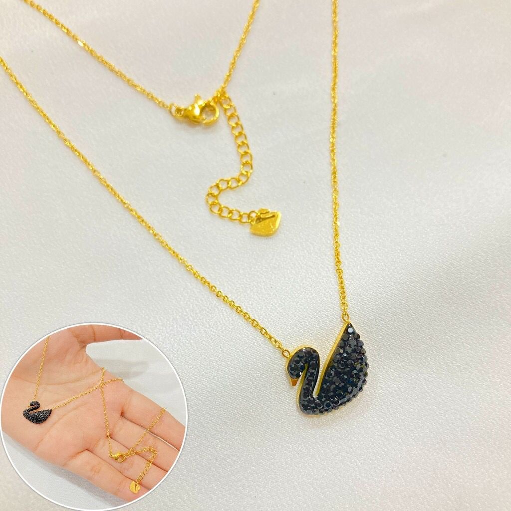 Kalung Angsa Titanium Premium Import Aksesoris Fashion wanita Korea Simple Mewah Elegan anti Karat  Aksesoris Wanita Perhiasan Korea  Perhiasan wanita /  Kalung  wanita terbaru kekinian /  Kalung  emas wanita /  Kalung  tangan wanita / Gelang wanita korea