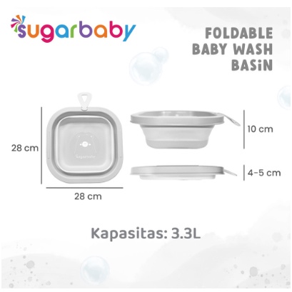 SugarBaby NEW Foldable Basin / Baskom Lipat / Ember Lipat Multifungsi Sugar Baby bak mandi baskom mandi bayu ember bayi baskom premium BASIN SUGARBABY