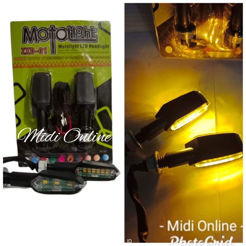 Lampu Sein Mini 2 Face - Lampu Sen Motor Mini - Lampu Sein Led Motor - Sein Mini ZXD 01 harga 2biji 