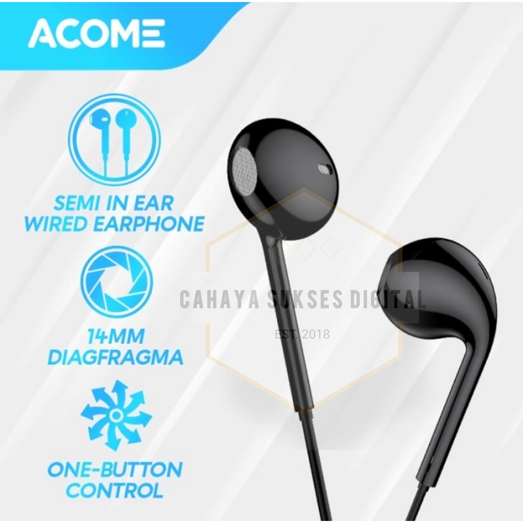 Headset Acome AW01 Wire Earphone Stereo Sound