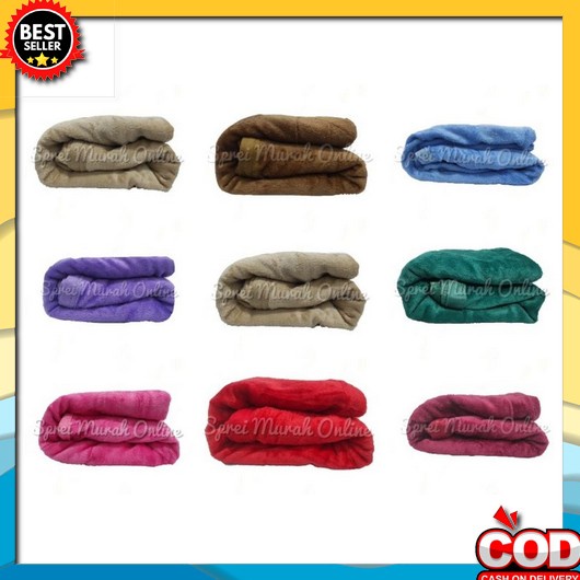 Selimut Polos 180X200 Premium Aesthetic Slimut Bulu Karakter Dewasa Balmut Halus Lembut IE76 Selimut