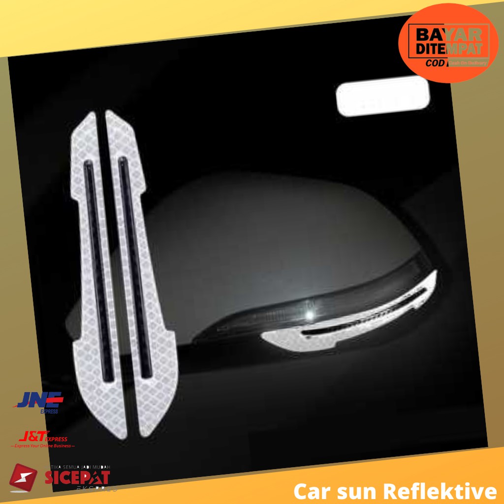 CARSUN Reflective Sticker Mobil Safety Warning/Stiker Mobil Nyala/Stiker Mobil Mantul Cahaya