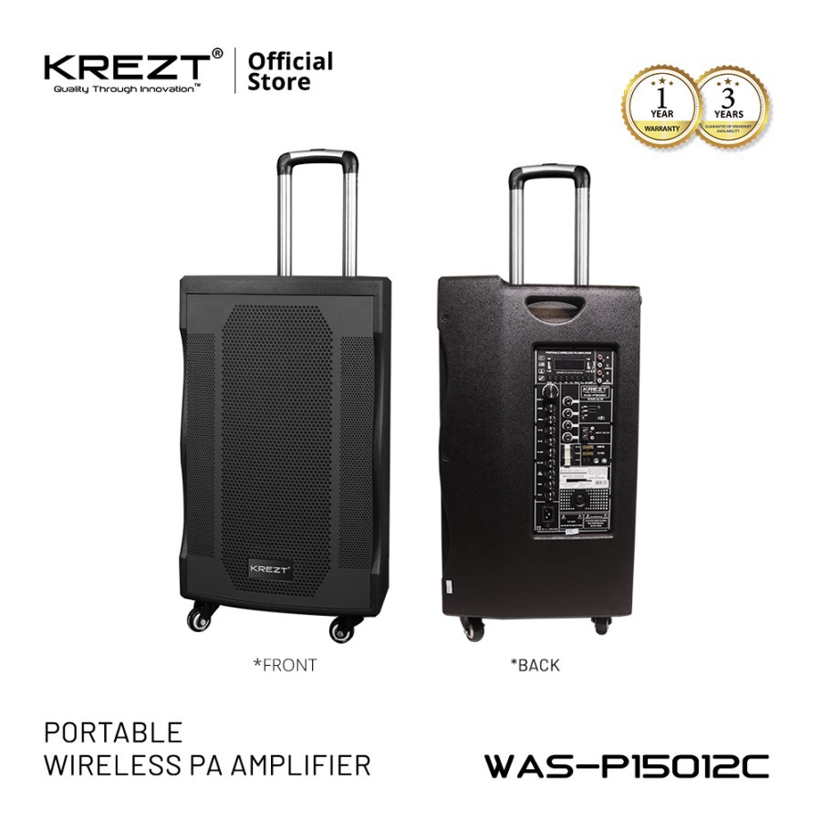 PORTBABLE WIRELESS PA AMPLIFIER KREZT WAS-P15012C | PORTABLE SPEAKER