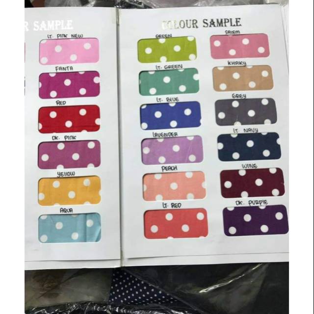 KAIN KATUN JEPANG POLKADOT BESAR/ONDE BESAR JAPAN DESIGN