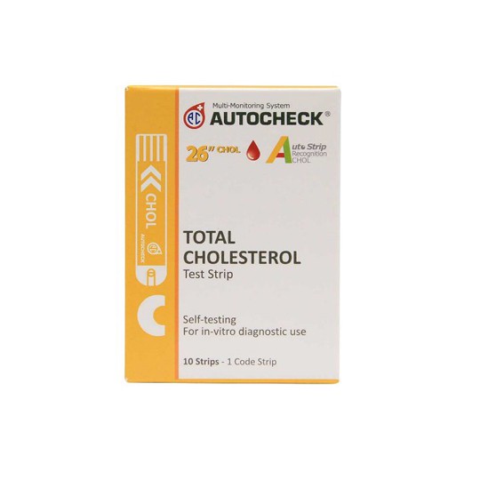 Strip Autocheck Cholesterol / Strip Kolesterol Autocheck isi 10pcs / Strip Kolesterol Isi Ulang