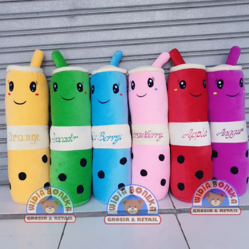 Guling Boneka Boba Milk Tea Tinggi 55 cm