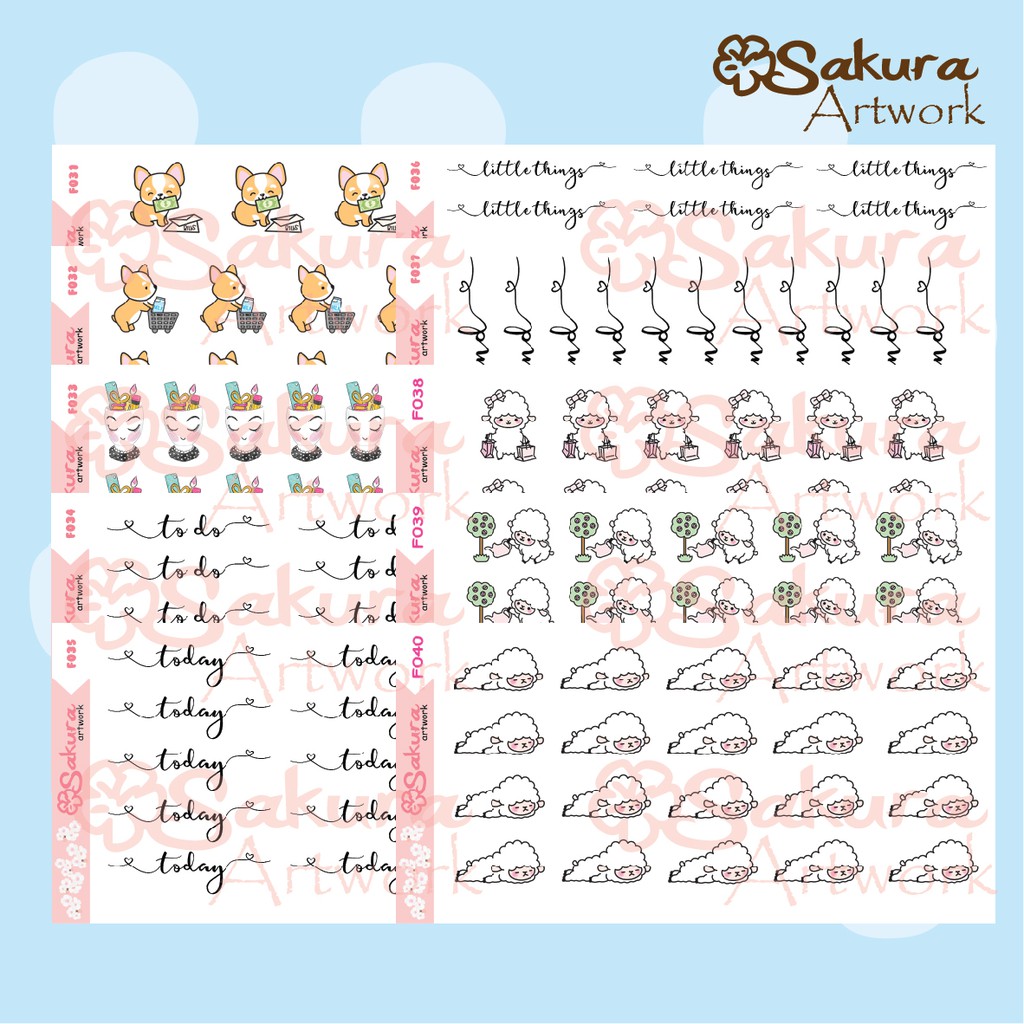 

Sticker Planner Bujo Fungtional Vol5 SAKURA ARTWORK